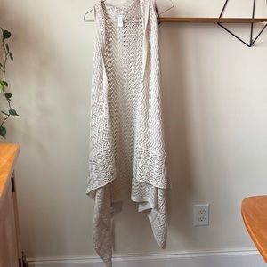 Ladies long woven dress vest